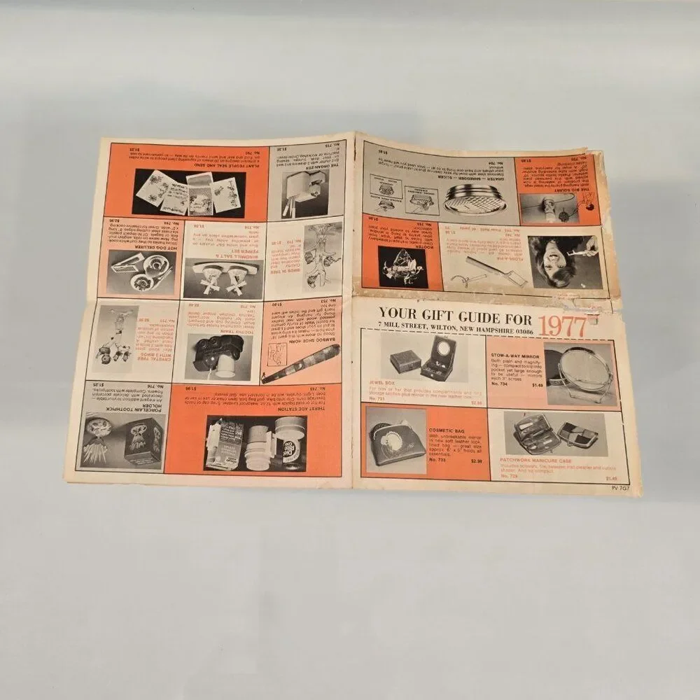 1976 - 1977 Mail Order Gift Guides Leaflets 7 Mill Street Wilton New Hampshire